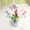5/10PCS Handicraft Garden Decor Yard Artificial Dragonfly Simulation Butterfly With Stem Thin Stick