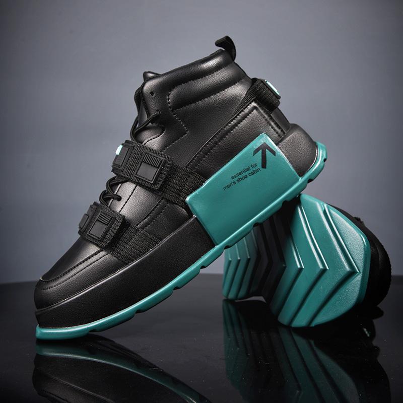 Новые модные брендовые высокие мужские туфли для отдыха на открытом воздухе, повседневные кроссовки для мотоциклистов на толстой подошве, удобная мужская дизайнерская обувь
