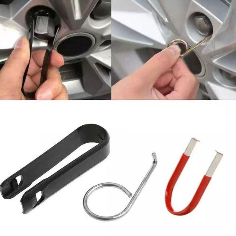 3Pcs Car Wheel Hub Bolt Nut Cover Removal Tool Car Tire Cap Puller For Cars