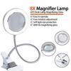 8X Magnifier Lamp LED Desk Lamp Magnifying Glass With Clamp USB Cold Light for Read Repair Tattoo Makeup Beauty Salon Equipment