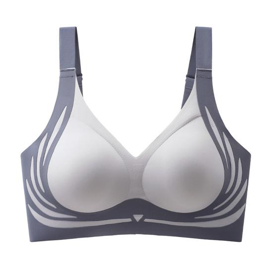 Lady Bra Seamless Thin Push-up 3D Full Cup Wide Shoulder Strap Anti-Sagging