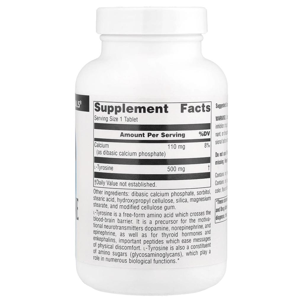 L-Tyrosine, 500 Mg, 100 Tablets