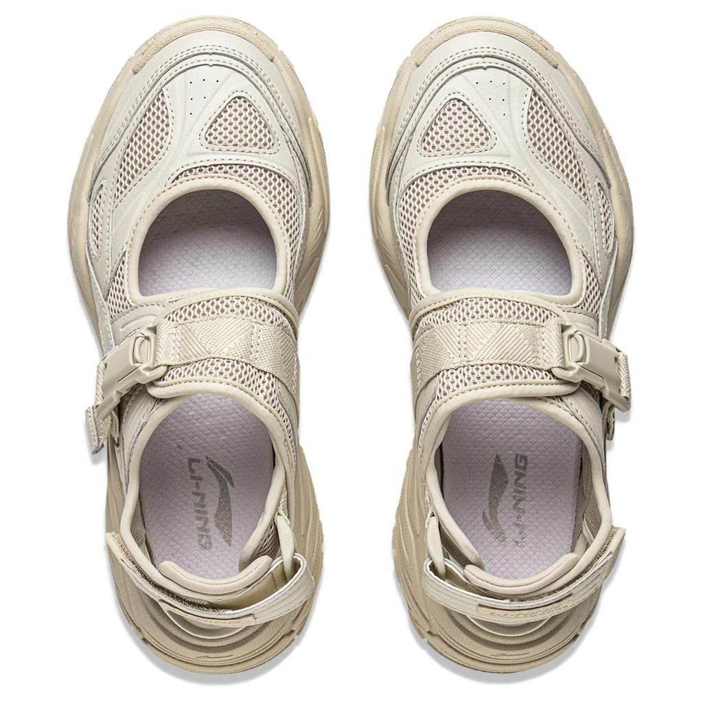 Li Ning Коричневый Сахар 2 Нескользящие, Износостойкие, Дышащие Низкие Повседневные Туфли Женские Бежевые AGUV022-4