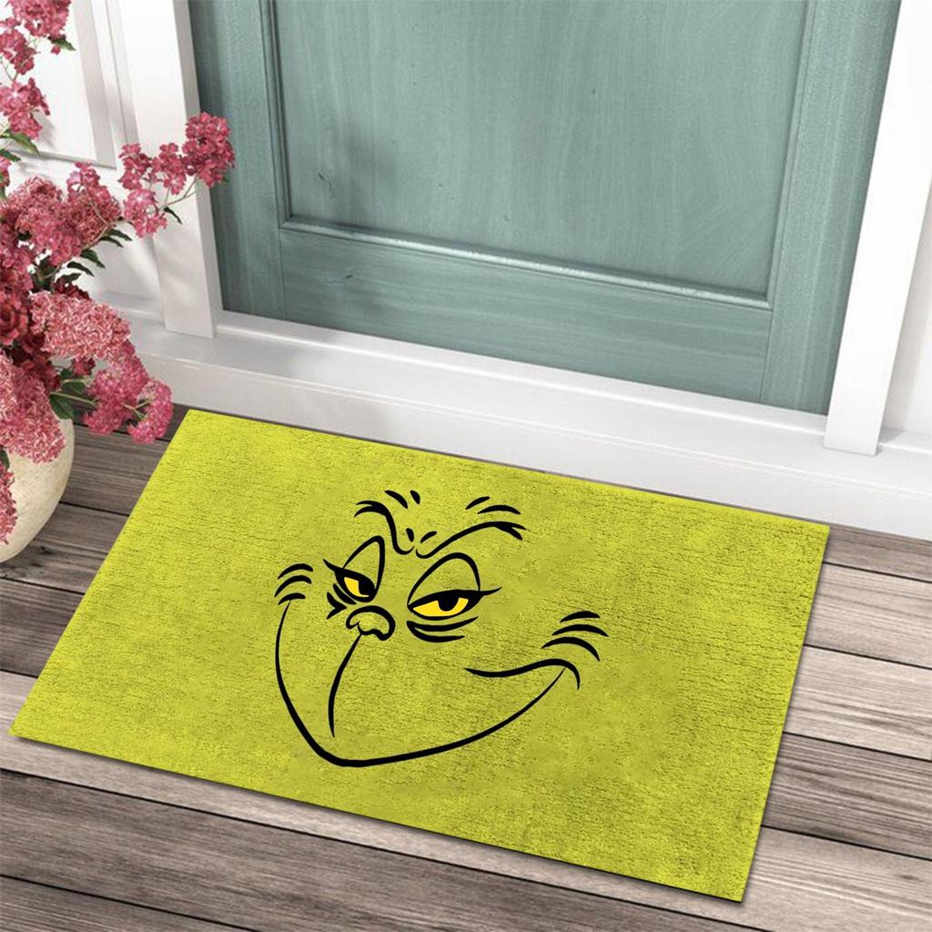 Рождественский приветственный коврик Рождественский коврик Нескользящий и моющийся Придверный коврик Украшение Коврик для двери Входные коврики