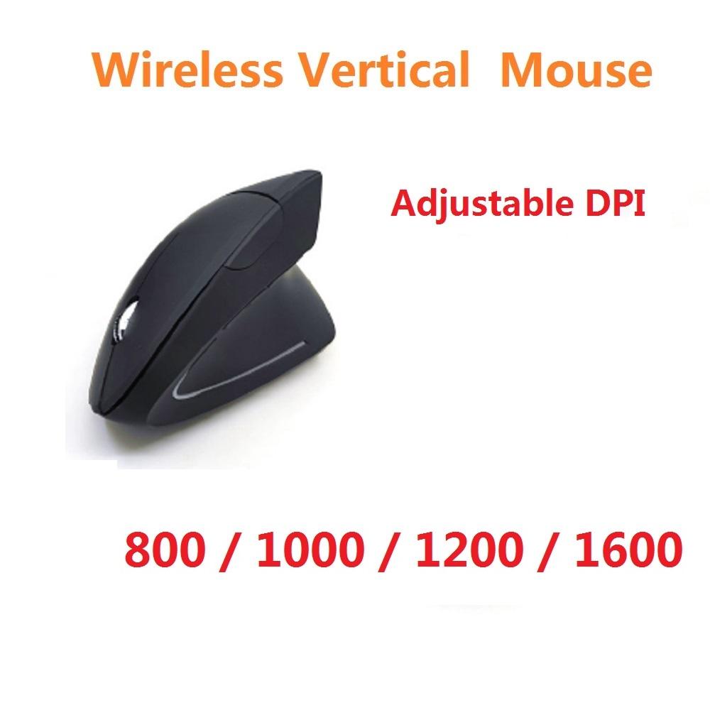 Ergonomic Optical Vertical Mouse Adjustable DPI Wireless 5 Keys USB Rechargable