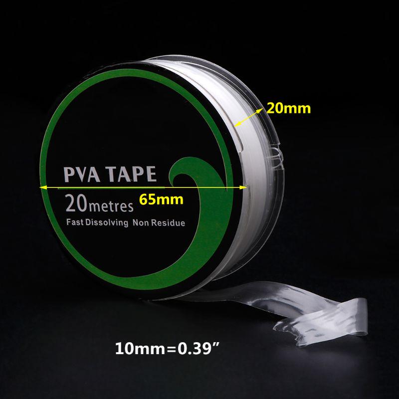 Лента ПВА для рыболовной подачи, растворяющаяся в воде 10 мм x 20 м, быстро растворяющаяся снасть, прозрачная экологическая