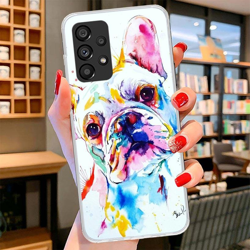 French Bulldog Dog Pug Phone Case For Samsung Galaxy A17 A37 A57 A16 A26 A36 A56 A15 A25 A35 A55 A14 A24 A34 A54 A13 A23 A33 A53