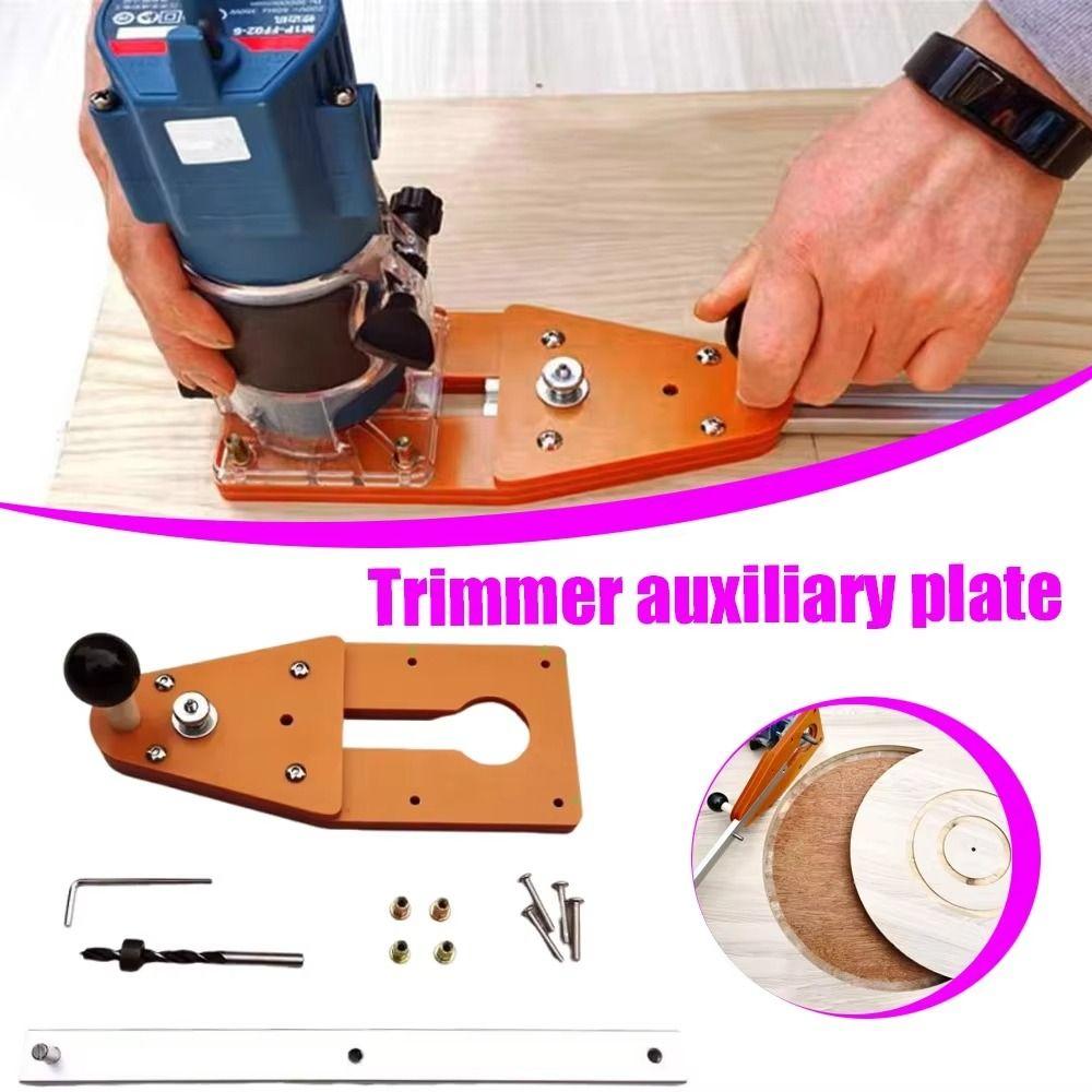Fixing Bolts Circle Cutting Jig Adjustable Guide Router Circle Cutter Trimming Machine  Woodworking