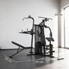 Multifunctional Training Station, Home Fitness Machine for Over 10 Exercises, Weights, Adjustable Fitness Bench, Black