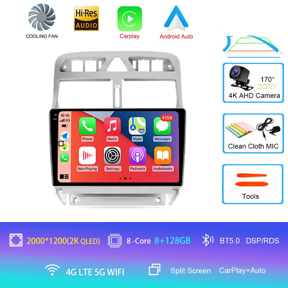 Car Radio Android 14 For Peugeot 307 1 2001 - 2008 Multimedia Video Player Navigation GPS No 2din 2 Din DVD