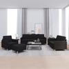 VidaXL 4-piece Sofa Set with Cushions Black Fabric 3202066