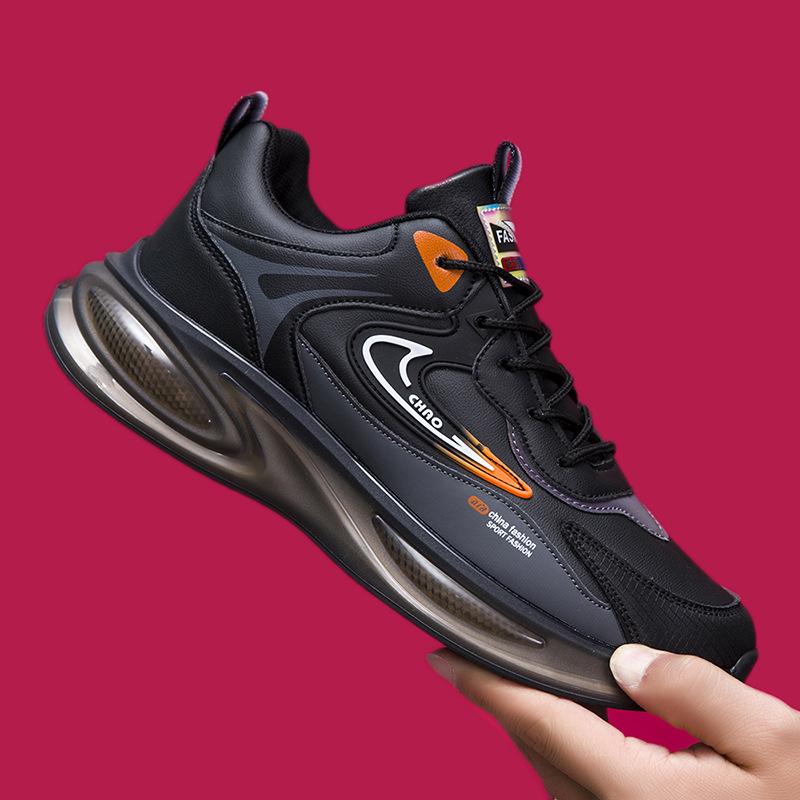 Мужские кожаные повседневные кроссовки для бега на открытом воздухе, водонепроницаемые кроссовки на платформе, легкая обувь, модная повседневная обувь, теннисные туфли для мужчин