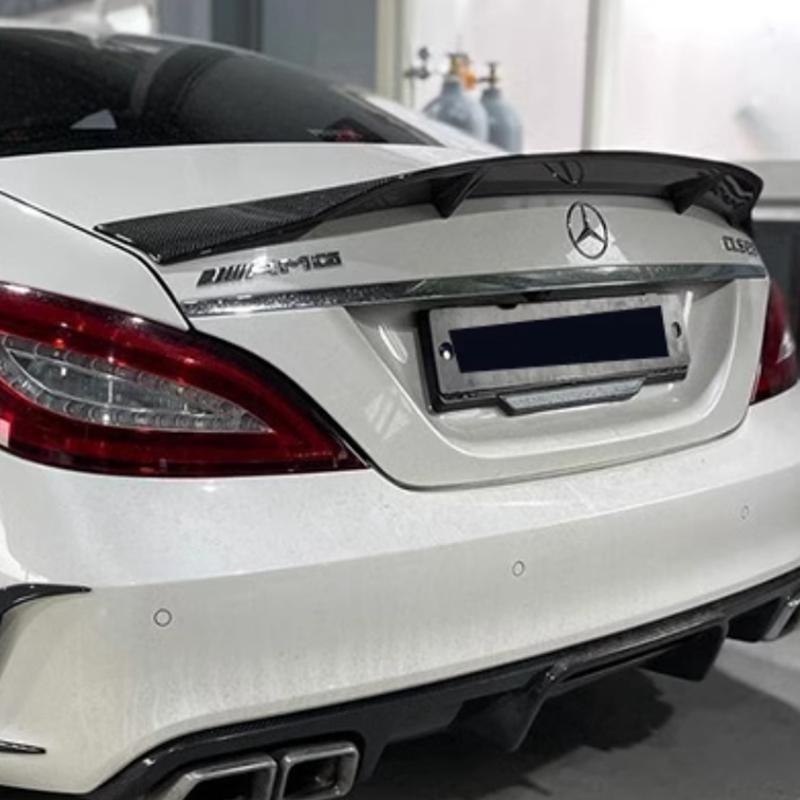 Для Mercedes CLS Class W218 C218 CLS63 AMG 2012-2017 Углепластиковый задний спойлер-крыло стиля R, накладка на крышку багажника, спойлер для стайлинга автомобиля