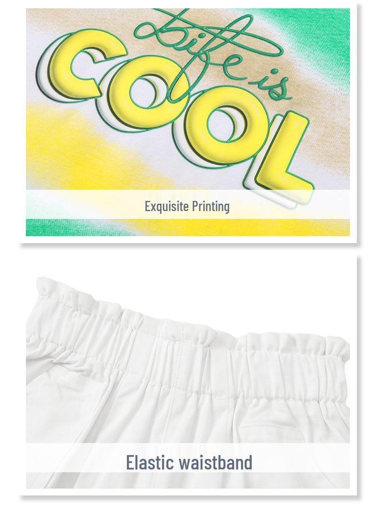 Полосатые повседневные летние наряды в корейском стиле для родителей и детей на 2025 год