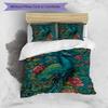 Peacock Garden Custom Name Text Print 1Pc Bedding Set Duvet Cover With Two Pillowcases Soft Bed Linen For Household Bedroom