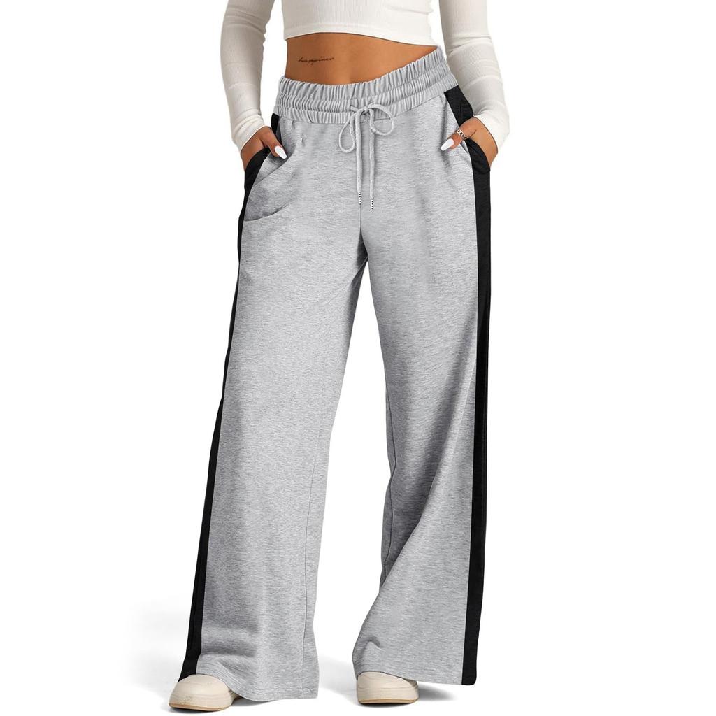 Женские широкие спортивные штаны с высокой талией, повседневные брюки для занятий йогой