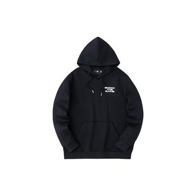 Anta Свободная повседневная толстовка с капюшоном Basketball Series Letter Print, мужские толстовки Basic-Black 152411723-5