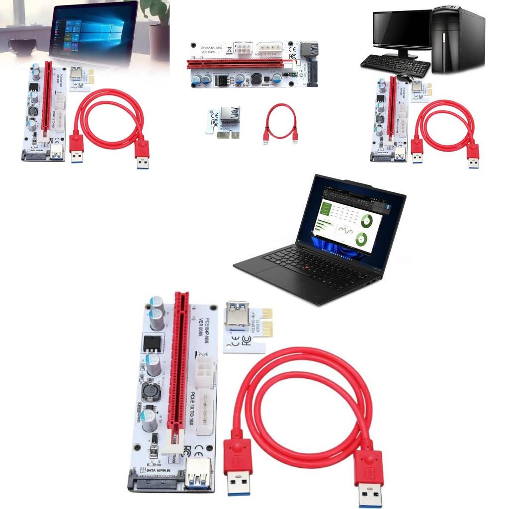Pcie Pci-e Express 1x To 16x Удлинитель Райзер Карта Адаптер Btc Eth