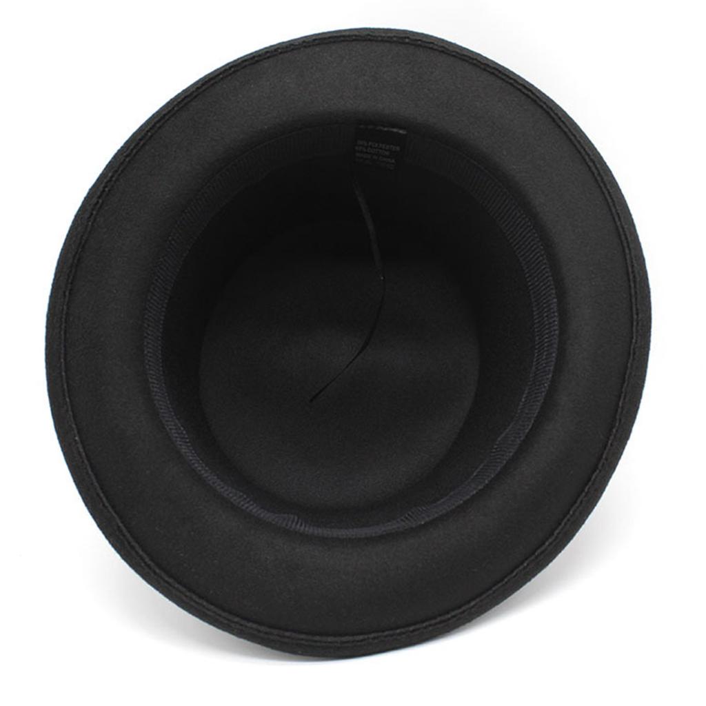 Фетровая шляпа федора с загнутыми полями для взрослых, модная однотонная панама, шляпа фокусника, шерстяная шляпа, костюм для косплея, унисекс, шляпа с плоским верхом