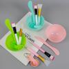 7 In 1 DIY Portable Cosmetic Mixing Kit with Spatula, Brush, Measuring Spoon for Homemade Skincare, Facial Creams & Clay Masks
