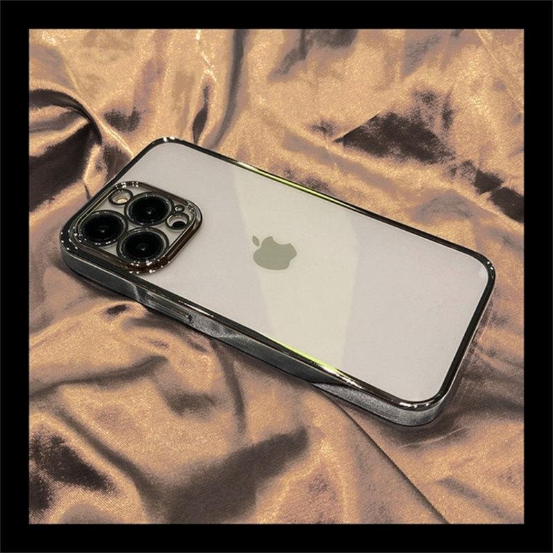 Роскошный прозрачный чехол для телефона Eectroplate для iPhone 14 13 12 11 Pro Max XR XS X 7 8 Plus SE 2020 2022, мини-бампер, прозрачный чехол
