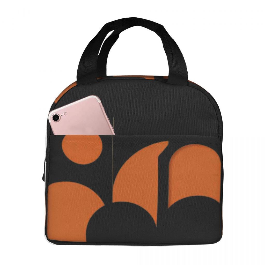 Geometric Terracotta Shapes Insulated Lunch Bag for Women Office Cooler Thermal Food Box Tote Leakproof Lunch Boxes Container