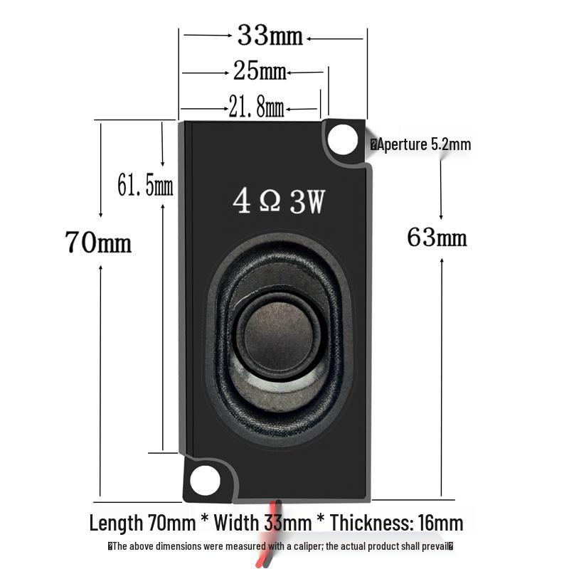 Корпус динамика Jinggeyuan 3370: 4 Ом, 3 Вт для ЖК-дисплеев цифрового телевидения и рекламных машин со спикером 2840.