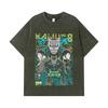 275 GSM Washed T-shirts 100% Cotton Kaiju No 8 V20 Kafka Print Unisex Heavy Cotton T Shirt