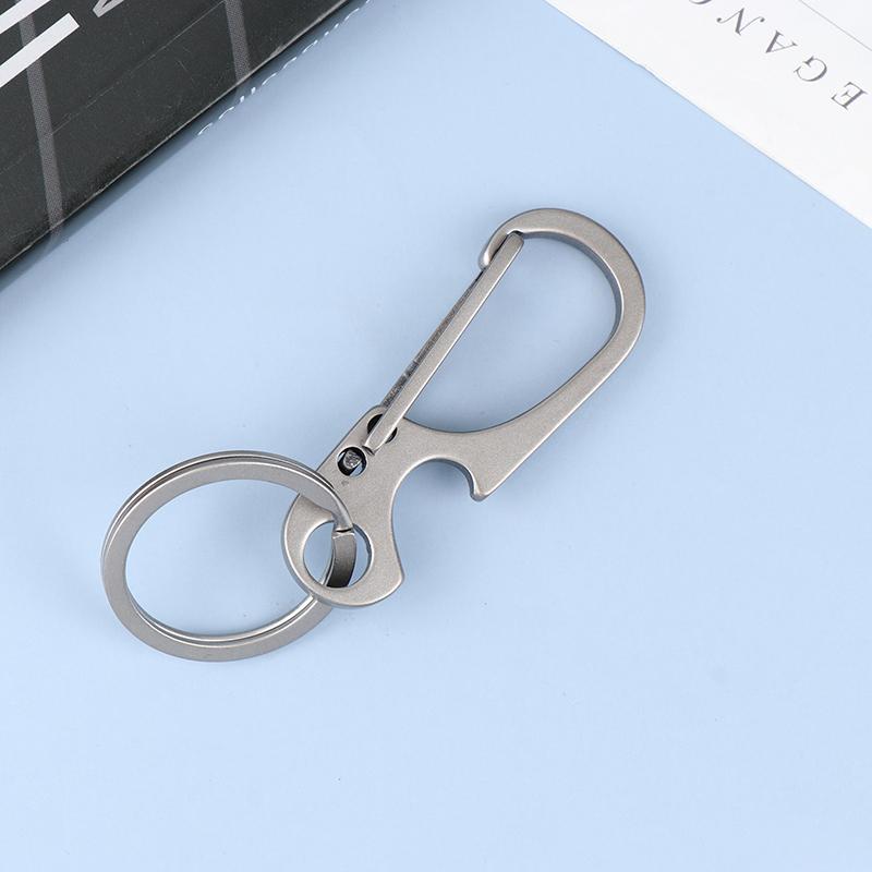 1 шт. Карабин из титанового сплава, многофункциональный брелок, уличная поясная подвесная цепочка, кольцо-пряжка, открывалка для пивных бутылок, EDC-инструмент