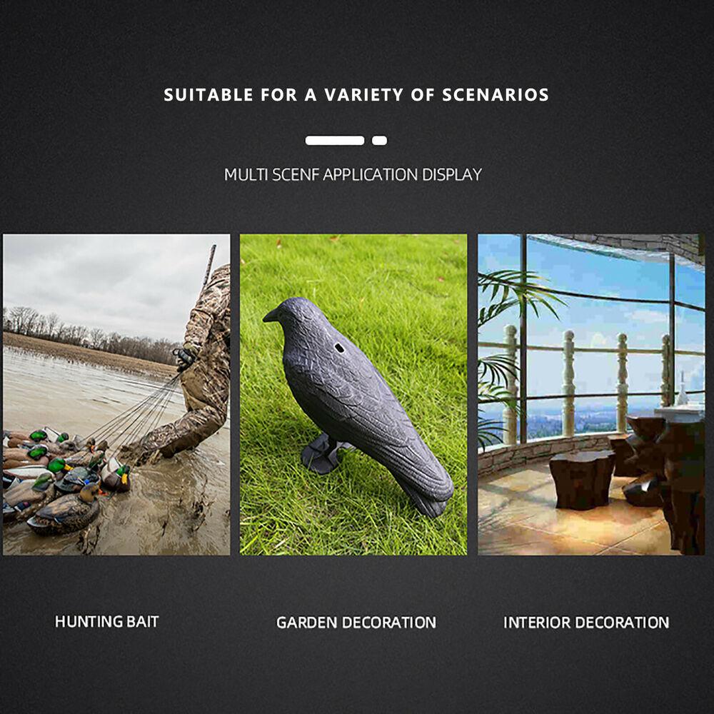 Сдерживающий Отпугиватель Ворон в Натуральную Величину Реалистичный Охотничий Чучело Украшение для Улицы Двор Сад