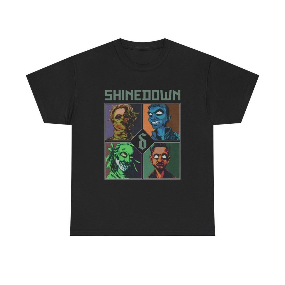 Редкая хлопковая футболка Shinedown My Monsters Are Real Attention, двусторонняя, унисекс