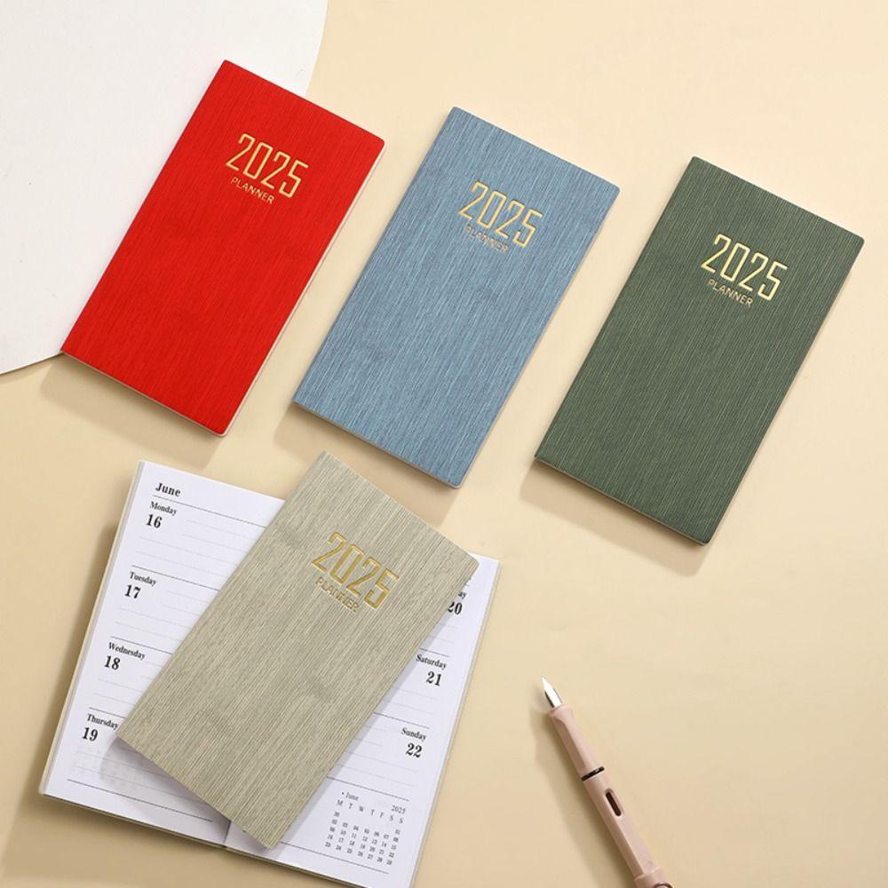 Карманный блокнот с повесткой дня на 2025 год, блокноты формата А6, мини-дневник, еженедельник для студентов