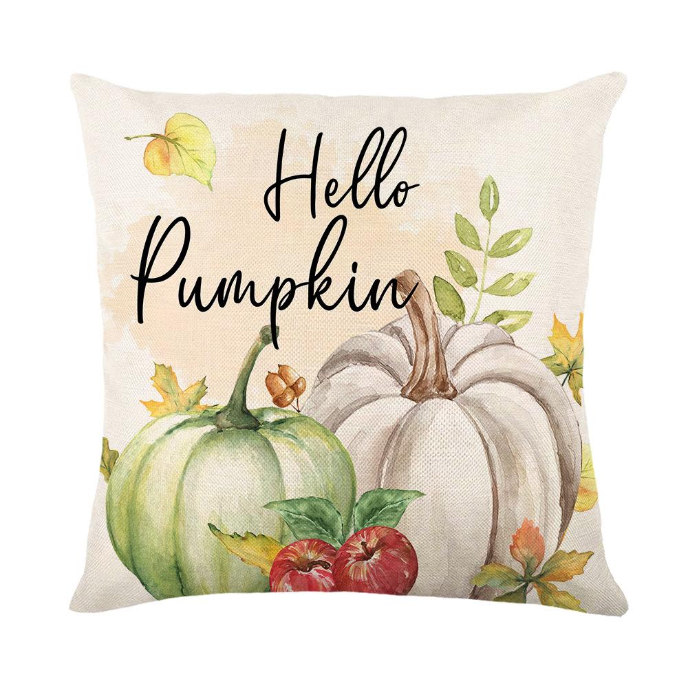 Чехол для подушки с принтом осенней тыквы Harvest Series, льняной чехол для украшения гостиной, чехол для подушки