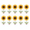 5/8/10Pcs Sunflower Decoration Car Ornament Realistic Looking Mini Size Easy To Install Spring-loaded