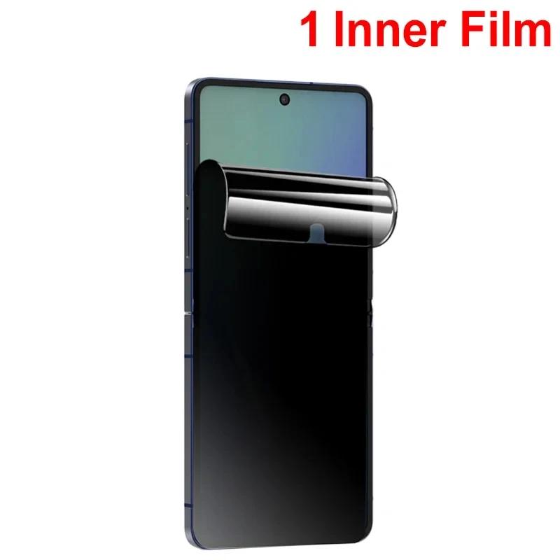 9 в 1 для Samsung Galaxy Z Flip 7 Защитная пленка для экрана Анти-подглядывание Гидрогелевая пленка Закаленное стекло HD Защитные пленки для камеры для ZFlip7