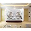 Белые цветочные 3d обои современные минималистичные обои гостиная спальня настенная роспись домашний декор