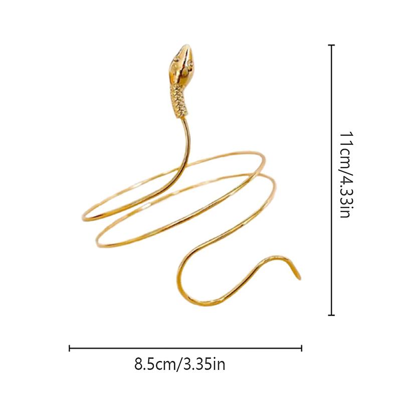 Панк спиральная змея манжета на руку браслет на руку женские украшения Египет спиральная змея манжета на руку браслет на руку