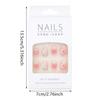 24 шт. французских накладных ногтей в милом стиле, водонепроницаемые, накладные ногти, полное покрытие, аксессуары для накладных ногтей