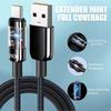 Кабель USB C для быстрой зарядки 240 Вт 10 А, нейлоновая оплетка, прозрачный кабель Type C для высокоскоростной зарядки для Samsung Huawei Mi, линия передачи данных