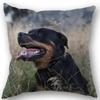 New Custom PET Rottweiler Pillowcase Cotton Linen Fabric Square Zipper Pillowcase Xcm Wedding Decorative Pillow Cover