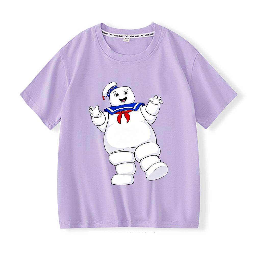 Ghostbusters Children's T-Shirt 100% Cotton Cartoon Print Tops 2-12Y Short Sleeve Kawaii Boys Girls Casual O-neck Toddler Summer