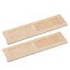 2pcs 1:12 Dollhouse Wooden Shutters Miniature Unpainted Blind Window Ornaments Accessories