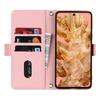 For Google Pixel 8 Stand Case Cross Texture PU Leather Wallet Phone Cover with Shoulder Strap/Makeup Mirror