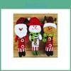 Christmas Decor Santa Snowman Reindeer Fabric Swinging Ornament For Holiday Tree