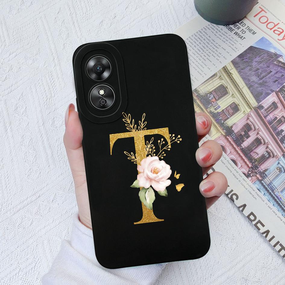 Милый чехол с буквами для OPPO A1 Pro A5 A9 2020 A15 A16 A17 A52 A53, мягкий силиконовый квадратный защитный чехол, бамперы с розовыми буквами для OPPOA17, чехол для телефона
