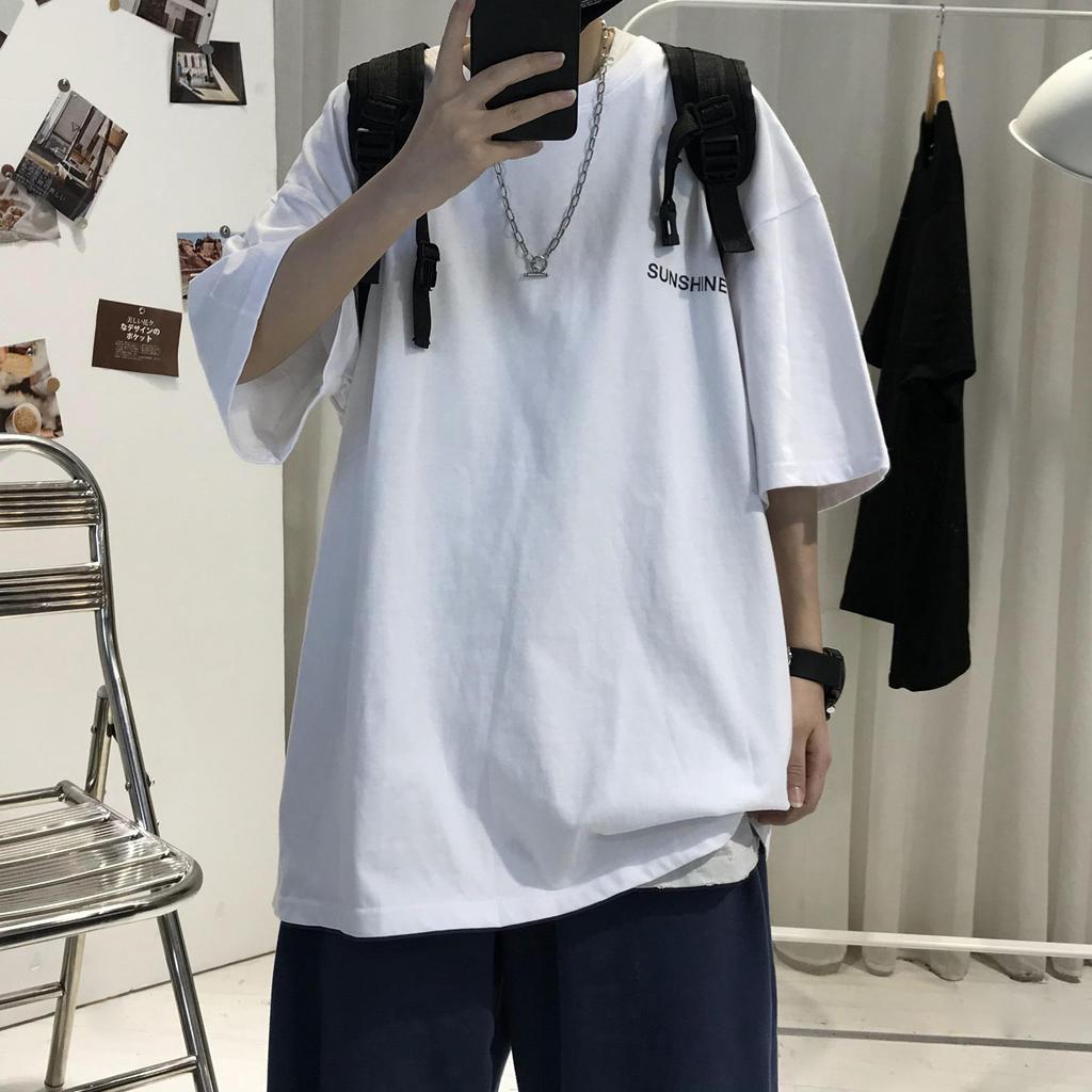 Мужская летняя повседневная футболка с коротким рукавом и круглым вырезом с вышивкой и надписью плюс размер, свободный пуловер, футболка, топ