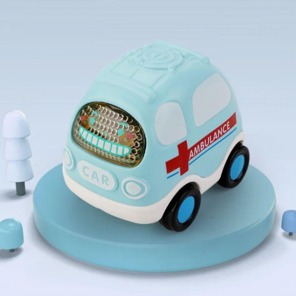Машинка с инерционным механизмом и реалистичным светом, защита от столкновений, развивающая игрушка, раннее обучение