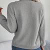 Vintage Autumn Winter Knitwear Cardigan Loose Long Sleeve O-Neck Solid Color Sweater Top