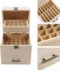 Деревянная коробка для хранения эфирных масел на 59 ячеек, 3-слойный органайзер для флаконов с эфирными маслами по 15 мл и флаконов-роллеров по 10 мл