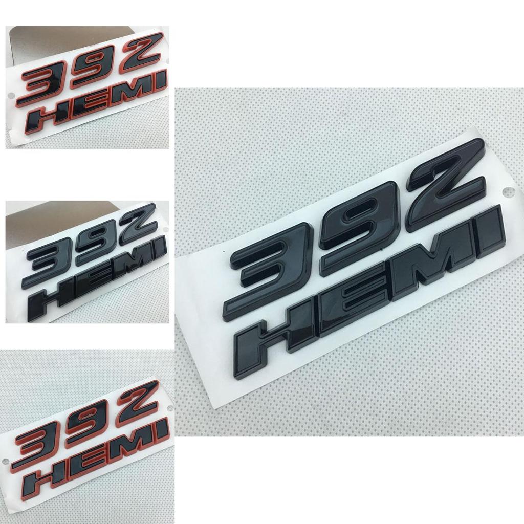 392hemi Black Red Emblem Fender Side Badge Sticker 64l Decal For 300c Srt8 3500